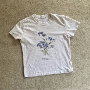 Brandy Melville floral graphic tee